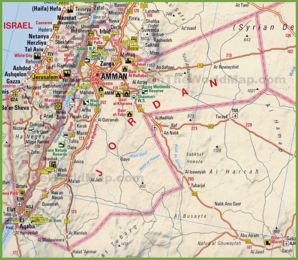 Karte von Jordan road