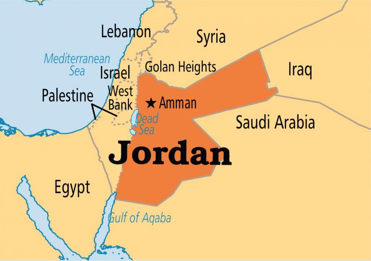 Jordanien Position auf der Karte