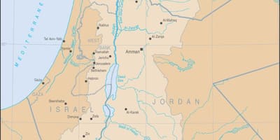 Karte von Jordan auf der Welt