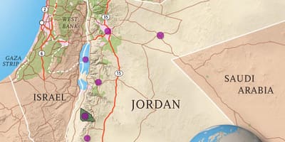Königreich Jordanien-map