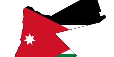 Karte von Karte von Jordanien Flagge